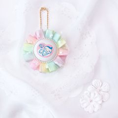 ハンドメイド　両面マタニティマーク　チュールロゼット　レインボー　完成品