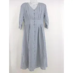 ◇ le.coeur blanc ルクールブラン 七分袖 膝下丈 ワンピース サイズ38 ライトブルー レディース  【中古】 【1205240005184】のサムネイル