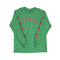 【SPITFIRE】SPITFIRE  スピットファイアー  OLD E BIGHEAD  ロングTシャツ ロンT  長袖カットソー　GREEN/グリーン