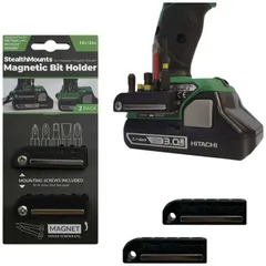 送料無料 【新品 未使用 未開梱】STEALTHMOUNTS　ステルスマウント マグネットビットホルダーハイコーキ/メタボ(2個入り)ブラック　BHMHHBLK2