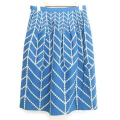 ミナペルホネンたんぽはぽ刺繍ひざ丈スカート