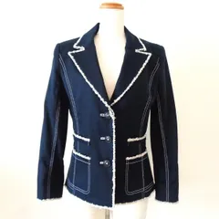 #anc ルネ Rene ジャケット 36 紺 ステッチ スイス製 レディース [810241]のサムネイル