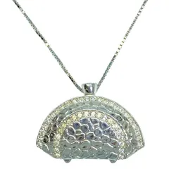 SWAROVSKI スワロフスキー ネックレス ペンダント アクセサリー 小物 ハンドバッグチャーム メタル ラインストーン シルバー