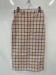 nl336⚫︎ZARA⚫︎ザラ⚫︎チェック⚫︎タイト⚫︎スカート⚫︎sizeXS⚫︎ラベンダー×ブラウン×ベージュ