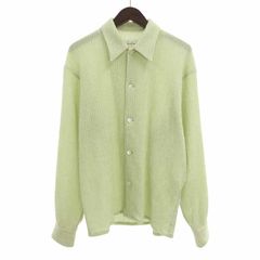 セカンド レイヤー/SECOND LAYER  テクスチャー 長袖 シャツ ライムグリーン系  サイズ メンズ46