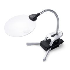 Sutekus スタンドルーペ ルーペ拡大鏡 拡大ルーペ 読書ルーペ 拡大鏡スタンド LEDライト付き クリップ対応 レンズ径11cm/13cm 2.5倍/5倍 細かい作業対応用 母親・父親へのプレゼント (110mm)