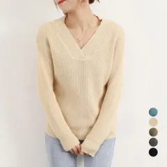 ｖネック ニットセーター レディース 秋冬 おしゃれ リブニット トップス 大人女性 ニットウエア オフィスカジュアル 長袖 ニット プルオーバー 韓国風 30代 40代 カットソー 春 インナー 無地 きれいめ Vネック シンプル 6XINANYT-018