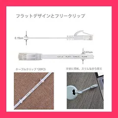 【スタッフおすすめ！】LANケーブル 20m 有線ケーブル ランケーブル フラットタイプ CAT6準拠 有線lanケーブル RJ45コネクタ フラットケーブル サーバー 企業様向け 業務用 屋外用 カテゴリ6(ホワイト）