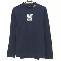★SALE価格★【超美品】キャロウェイ 長袖ハイネックシャツ ネイビー フロントロゴ ストレッチ メンズ LL ゴルフウェア Callaway