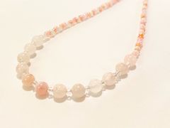【年末SALE】水晶　ビーズネックレス　#N29