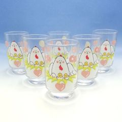 HOYA　保谷　にわとり　６オンス　タンブラー　グラス　コップ　６個セット　新品未使用