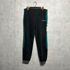 adidas 80s "ONEWORLD" ベロアトラックパンツ ブラック 古着