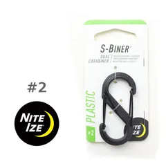 NITE IZE ナイトアイズ エスビナー プラスチック #2 カラビナ キーホルダー キーリング 軽量 ブラック NI01097のサムネイル