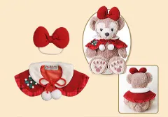 コスチュームセット　ShellieMay(シェリーメイ)ぬいぐるみＳサイズ用　東京ディズニーシー　２０１４　２０１３　２０１２　クリスマス・ウィンターコスチューム☆　リボン　ケープ　２点セット