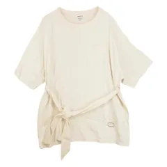 フミカウチダオレンジ 半袖 Tシャツ ウエストリボン付き