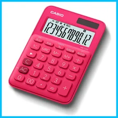 【特価商品】カシオ カラフル電卓 ビビッドピンク 12桁 ミニジャストタイプ MW-C20C-RD-N