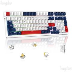 [DJ24000016] MAMBASNAKE K98 メカニカルキーボード - ワイヤレスBluetooth/無線2.4G/有線Type-C、ホットスワップ対応、RGBバックライト