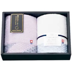 【新品】日繊商工 瀬戸内テーラー フェイスタオル2枚セット パープル TA-2504