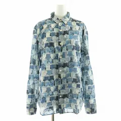 ポールスミスコレクション PAUL SMITH COLLECTION 柄シャツ 総柄 長袖 M 青 ブルー /NQのサムネイル