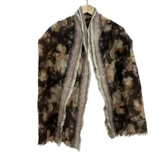 EPICE エピス　　大判ストール　シルク混ウール　　水玉ベース EPICE エピス 大判ストール シルク混ウール 水玉ベース