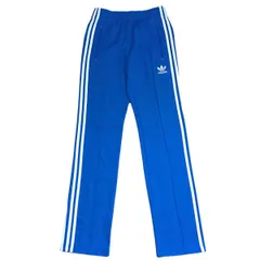 古着 adidas アディダス トラックパンツ トレフォイルロゴ 3ライン ブルー S 90サイズ 256-73