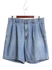 【お得なクーポン配布中!】 90s チャップス ラルフローレン デニム ショートパンツ メンズ 36 オールド ポロ ショーツ 短パン ツータック ジーンズ ジーパン ゆったり