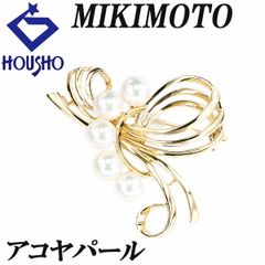 ミキモト アコヤ真珠 ブローチ K14イエローゴールド MIKIMOTO 中古 宝  