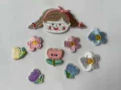 アイロン不要 ワッペン シール 刺繍 アップリケ 9枚セット 洋服 バッグ 補修用 パッチ DIY