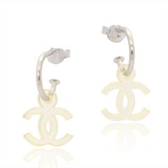シャネル CHANEL スイング ピアス ココマーク クリア レディース【中古】