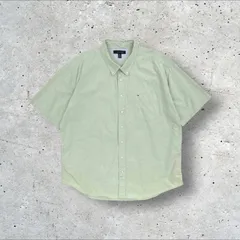 TOMMY HILFIGER ミニフラッグ刺繍 ボタンダウン 半袖 オックスフォードシャツ XXL ビッグサイズ