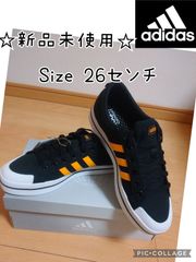 adidas アディダス スニーカー ブラバダ 26cm　ブラック×オレンジ