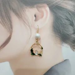 干支🐰うさぎのピアス着物🌸卒業式🌸入学式🌸 大人可愛い