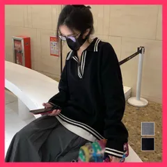 【スタッフおすすめ！】 ポロカラーニットトップス レディース秋冬 レトロニット韓国風/カレッジスタイル/無地ニット お洒落 ニットポロシャツ Vネック ニットソー おすすめ おしゃれ　かわいい　人気 WANGYUE-032