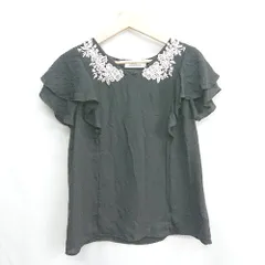 ◇ ⊂ Φ MISCH MASCH ミッシュマッシュ 半袖 ブラウス サイズM ブラック レディース E  【1410290048276】