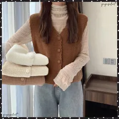 ニットベスト Vネック レディース ジレニットトップス 前開き 韓国ファッション ボタン付き 重ね着 コーディネート かわいい カジュアル レイヤード 洋服チョッキ 春秋冬 着回し 通勤通学 ノースリーブニット