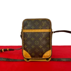 極 美品 LOUIS VUITTON ルイヴィトン ヴィンテージ ダヌーブ モノグラム レザー 本革 ミニ ショルダーバッグ ポシェット ブラウン 38036
