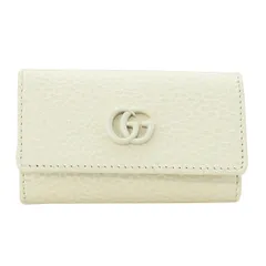 新品 グッチ GUCCI キーケース GGマーモント ホワイト