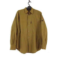 デサント DESCENTE オルテライン81 ALLTERRAIN 81 DOMVGB50 TECH L/S SHIRT テック 長袖 シャツ ストレッチナイロン ロングスリーブシャツ S カーキブラウン 茶色 美品のサムネイル
