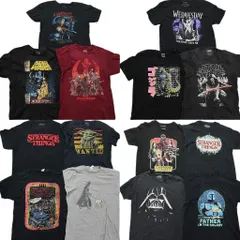 古着卸 まとめ売り 映画・ドラマ 半袖Tシャツ 14枚セット (メンズ M /L ) ストレンジャーシングス ゴジラ スターウォーズ 中古 古着 NC3806