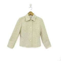 ロペ テーラードジャケット ウール混 アウター レディース ﾌﾘｰサイズ クリーム×ブラウン ROPE' 【中古】