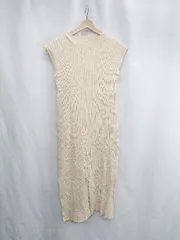 ◇ ⊂ ROSE BUD ローズバッド ノースリーブ ロング ワンピース サイズF ベージュ レディース E  【1502060038119】