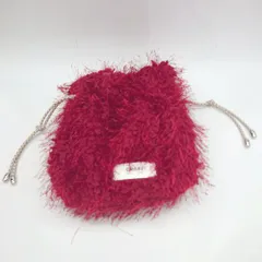 ◇ ◎ ⊇ GRAIN グレイン モンスターファー ミニショルダーバッグ レッド系 レディース E  【1504210008249】