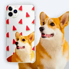 オーダーメイド　オリジナル　ペット　スマホケース スイカ柄　iPhone 犬