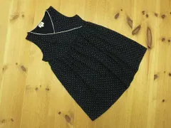 DAKS ダックス 子供服 ワンピース ワンピ 紺 水玉 ノースリーブ 春 夏 110cm ★3 キッズ 【中古】 ユーズド 女の子 女児 ガールズ ブランド USED アウトレット リサイクル 古着 子ども服 こども服 子供