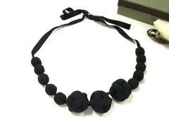 ■極美品■ MARNI マルニ キャンバス ロング ネックレス アクセサリー レディース ブラック系 FF7736のサムネイル