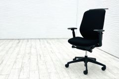 オカムラ シルフィーチェア 中古 ハイバック 可動肘 OKAMURA Sylphy 中古オフィス家具 ブラック 背クッションタイプ 【A000003615】