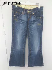 ◇ EDWIN Something エドウイン サムシング フレア デニム ジーンズ パンツ サイズXS × 33 インディゴ レディース  【中古】 【1110250007694】