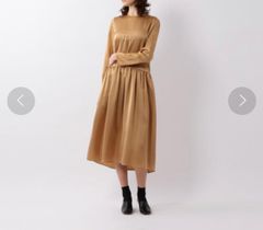 steven alan スティーブンアラン TRIACETATE CUPRO GATHER DRESS ドレス フレア サテンワンピース 8226-299-0379 茶色 ブラウン Sサイズ レディース 春 有明ガーデンrecollect店 23 No.315