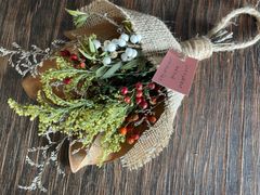 季節の贈り物　gardenerの気まぐれスワッグ　小さめ(27cmくらい)
