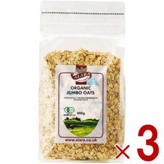 アララ オーガニックジャンボオーツ 800g 3個 オーガニック 有機 オートミール シリアル キタノ商事 オート麦 お徳用 ダイエット